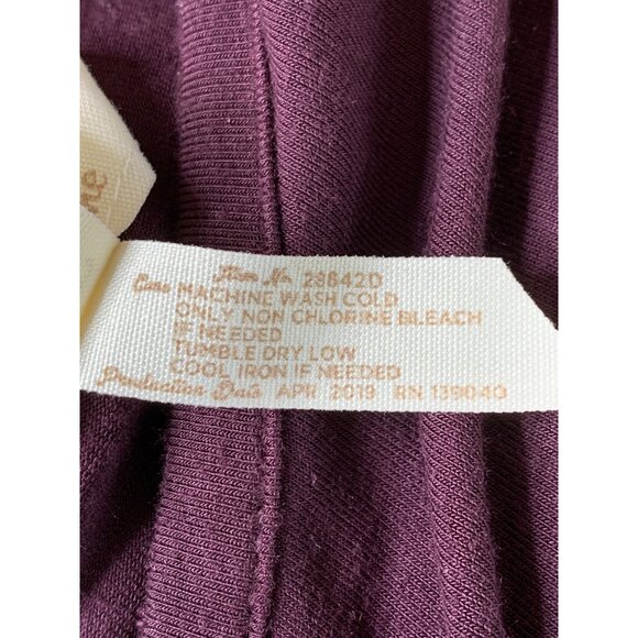 Matilda Jane Womens Burgundy 3/4 Sleeve Dress With Attached Belt & Elastic Waist - Picture 5 of 9